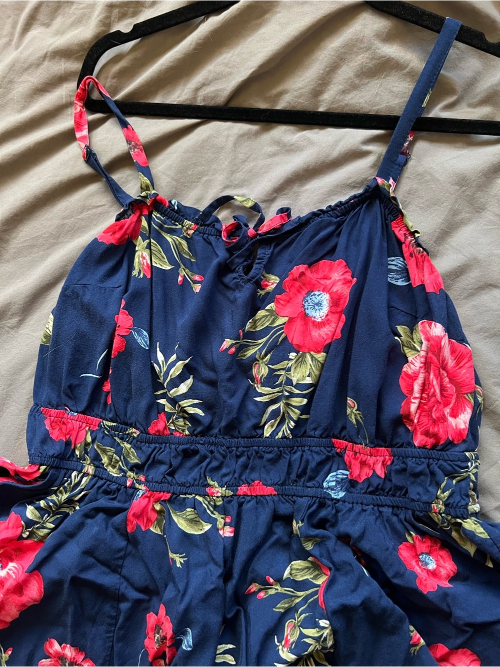 torrid Navy Floral Sundress with Pink Flowers - Picture 2 of 4